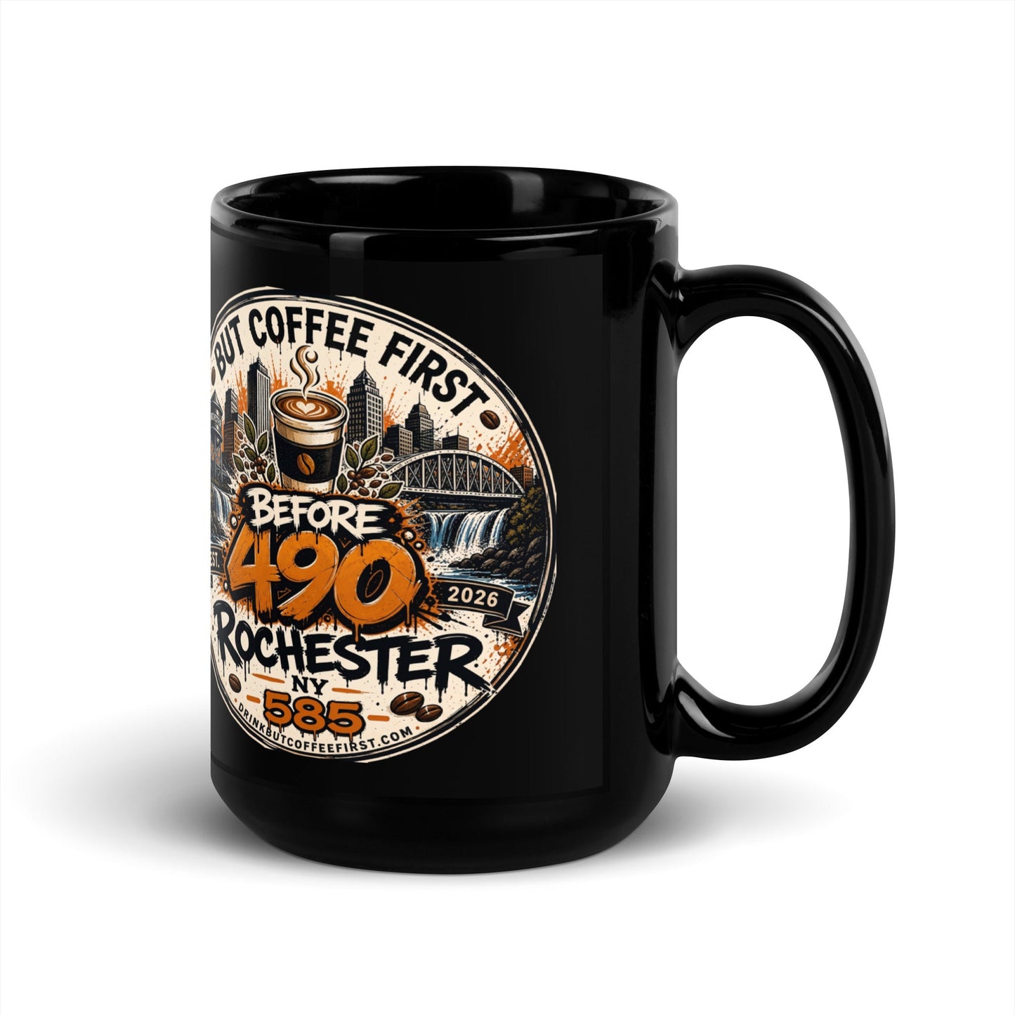 Rochester Black Glossy Mug